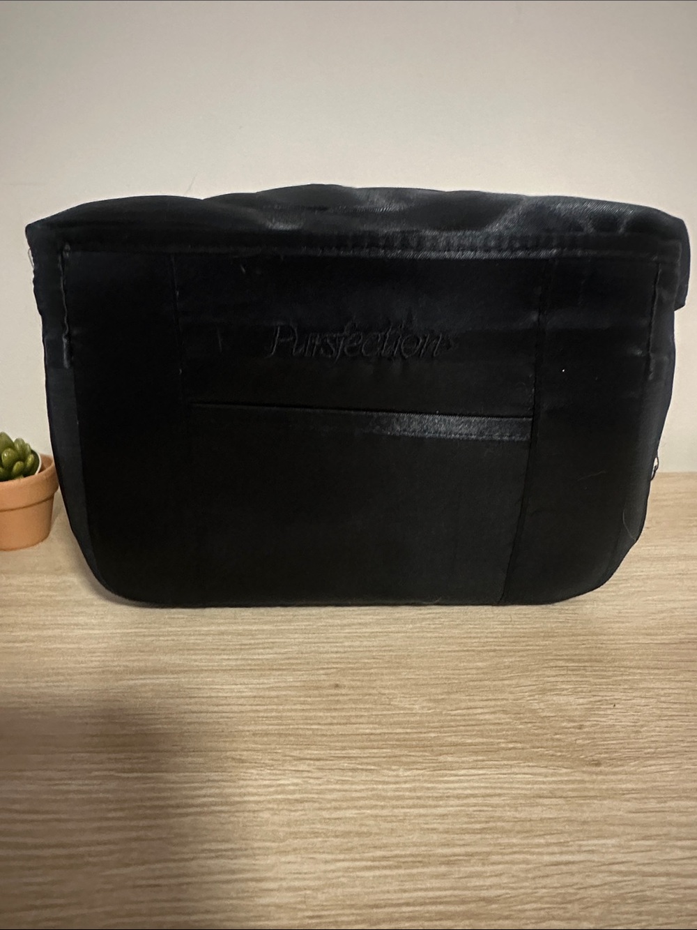 Pursfection Black & Animal Print Cosmetics Travel Organizer Bag NWOT